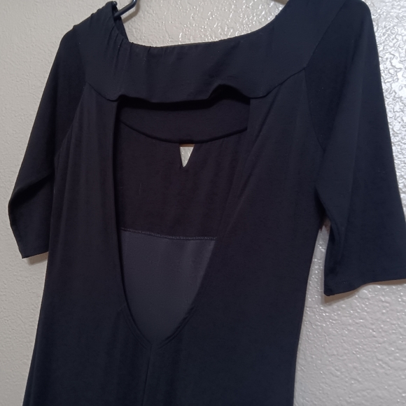 Lorane Black Jersey Knit Keyhole Backless Maxi Dress - Picture 4 of 6